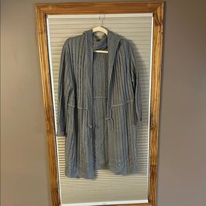 Gray Cable Knit Women's Sweater